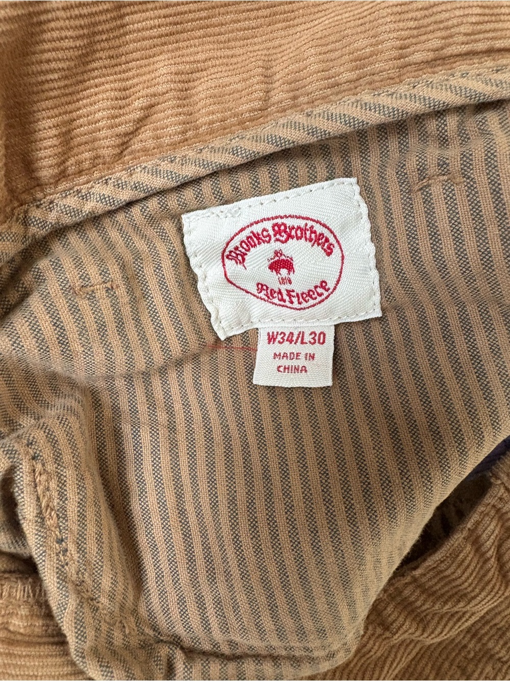 Brooks Brother Tan Corduroy Pants